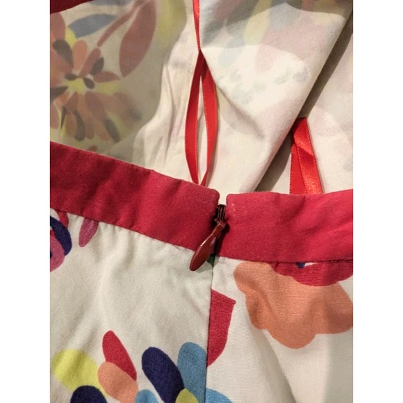Boden Skirt Bright Multicolor Floral Lined A-Line Size 6 Side Zip Artsy - Picture 6 of 11